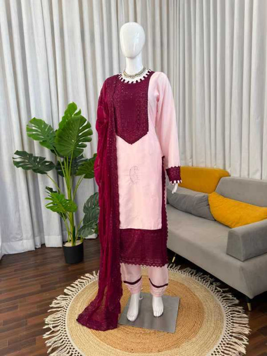Faux Georgette Suit 1593