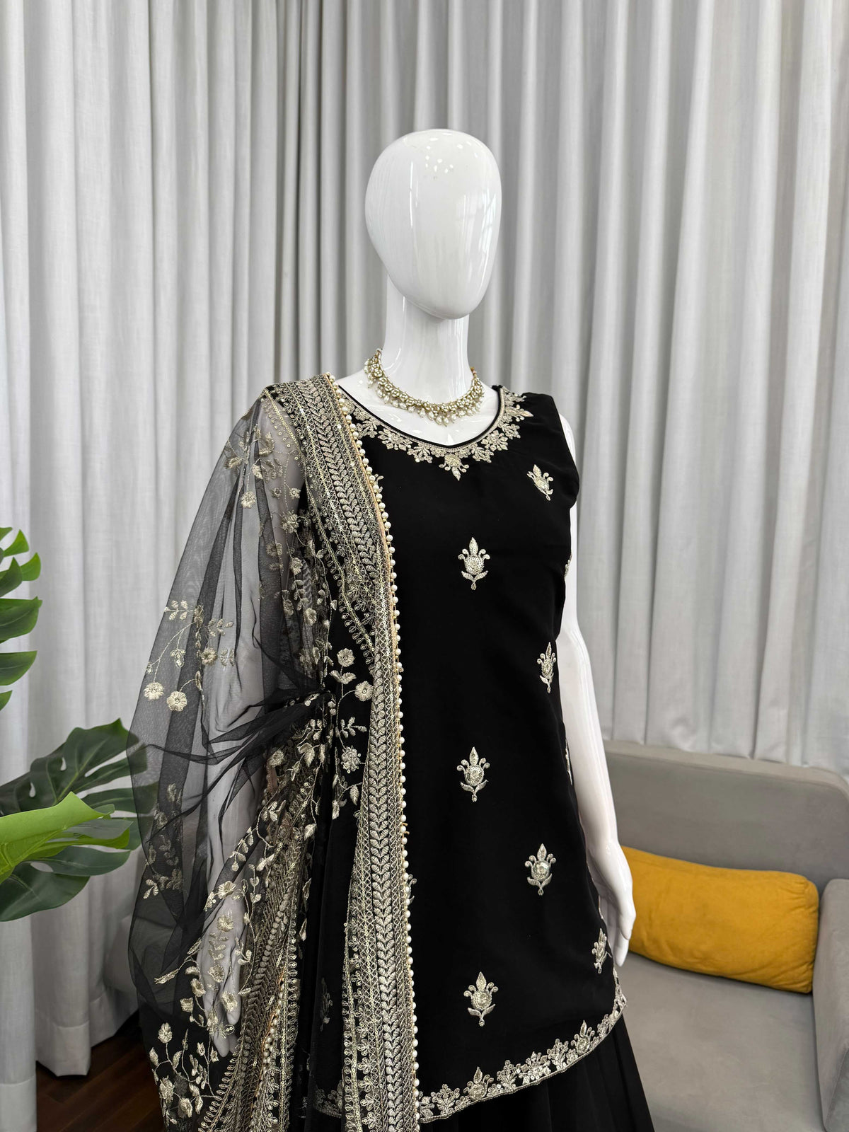 Faux Georgette Palazzo Suit 1594