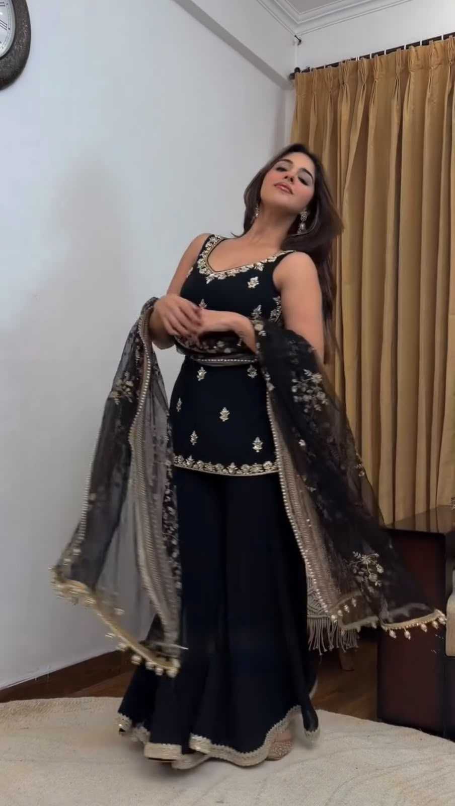 Faux Georgette Palazzo Suit 1594