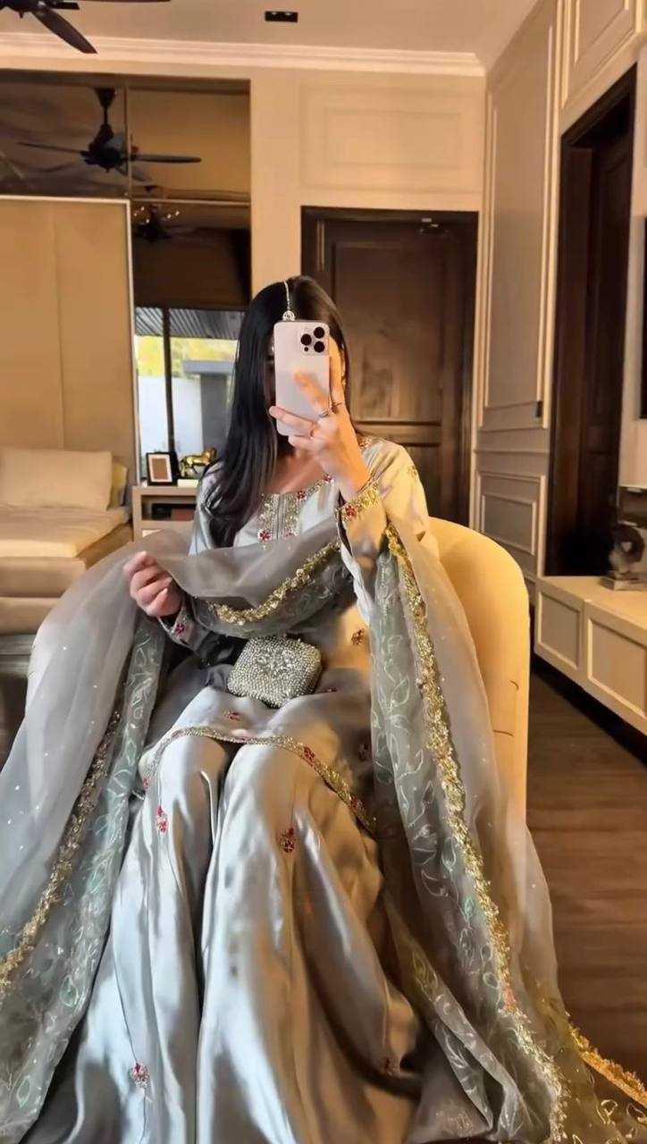 Satin Silk Cotton Suit