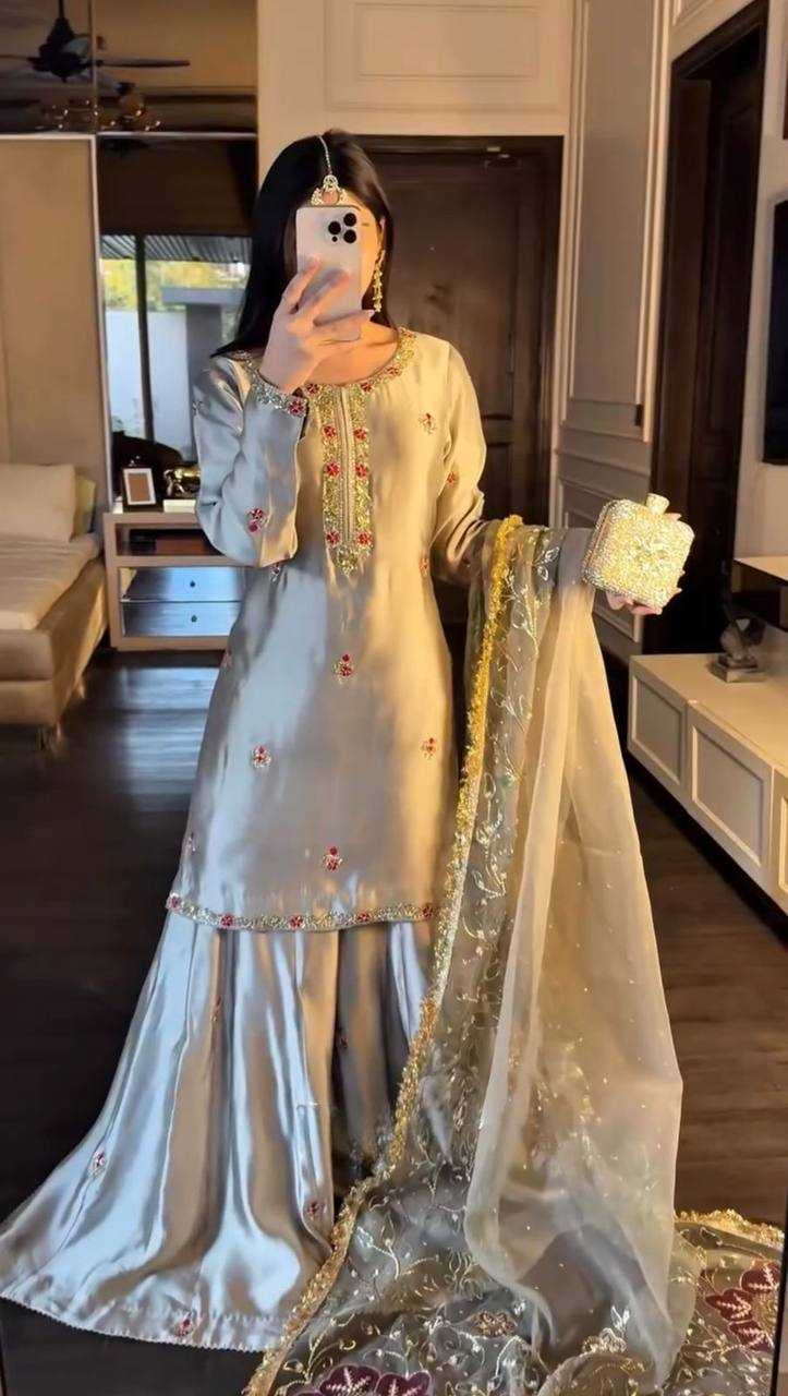 Satin Silk Cotton Suit