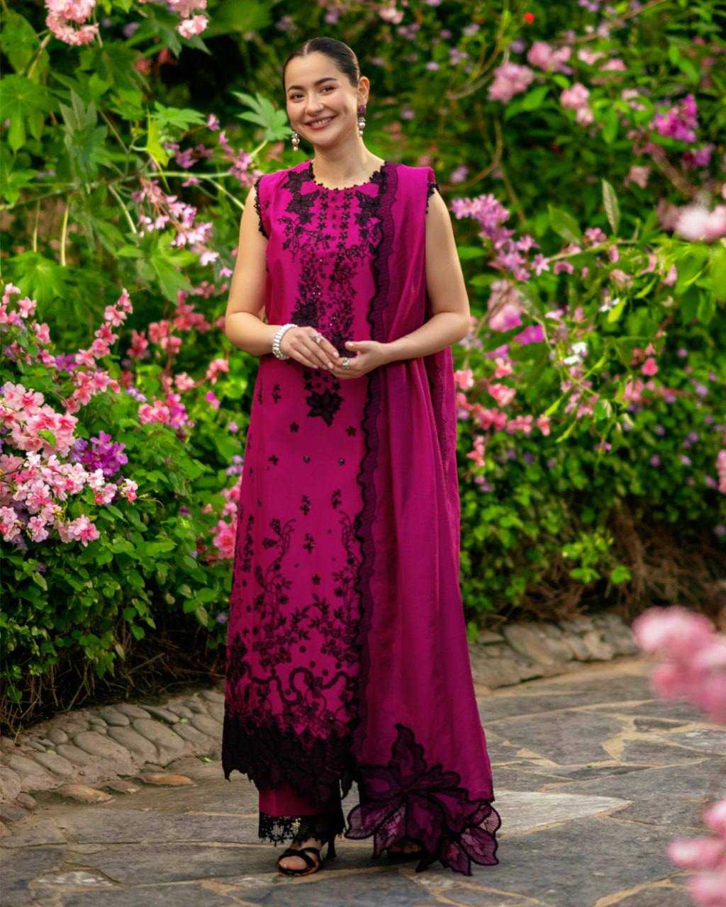 Premium Roman Silk Ladies Suit