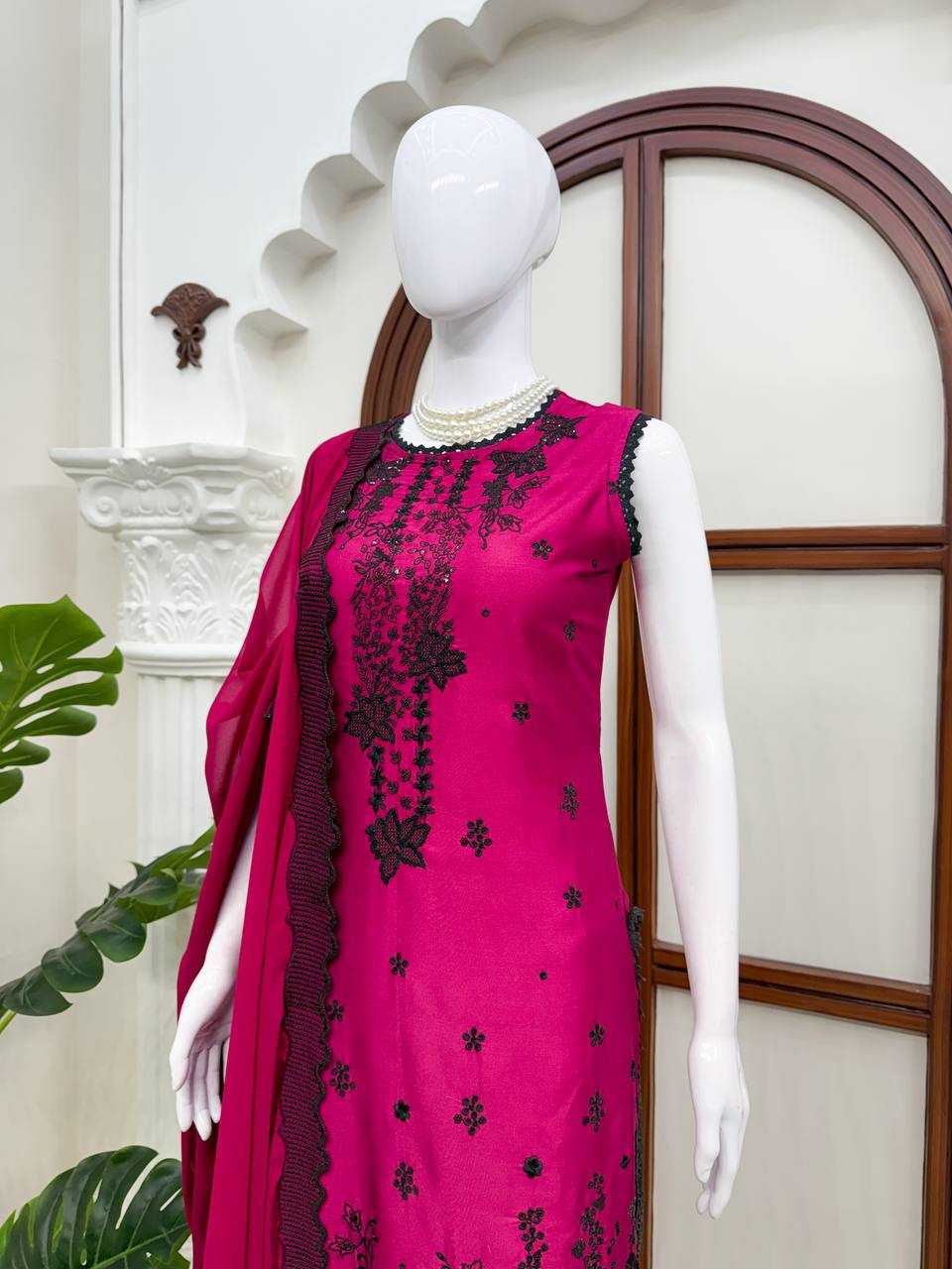 Premium Roman Silk Ladies Suit