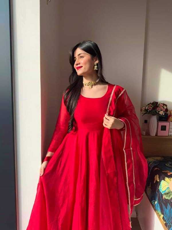 Tabby Silk Anarkali Gown