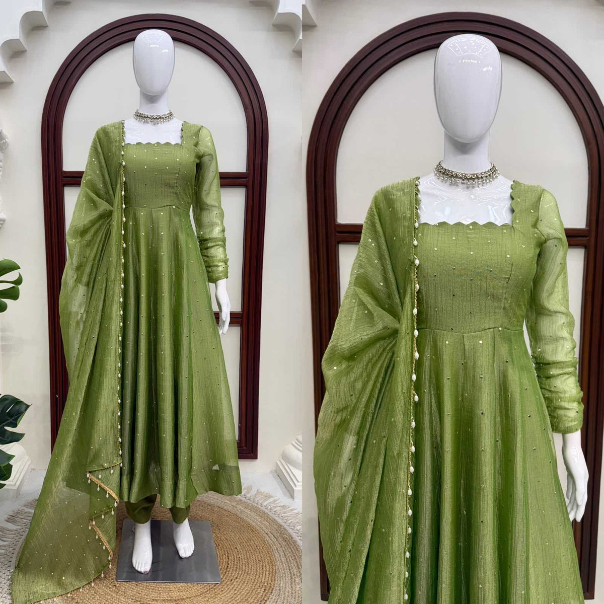 Silk Party Gown 1641