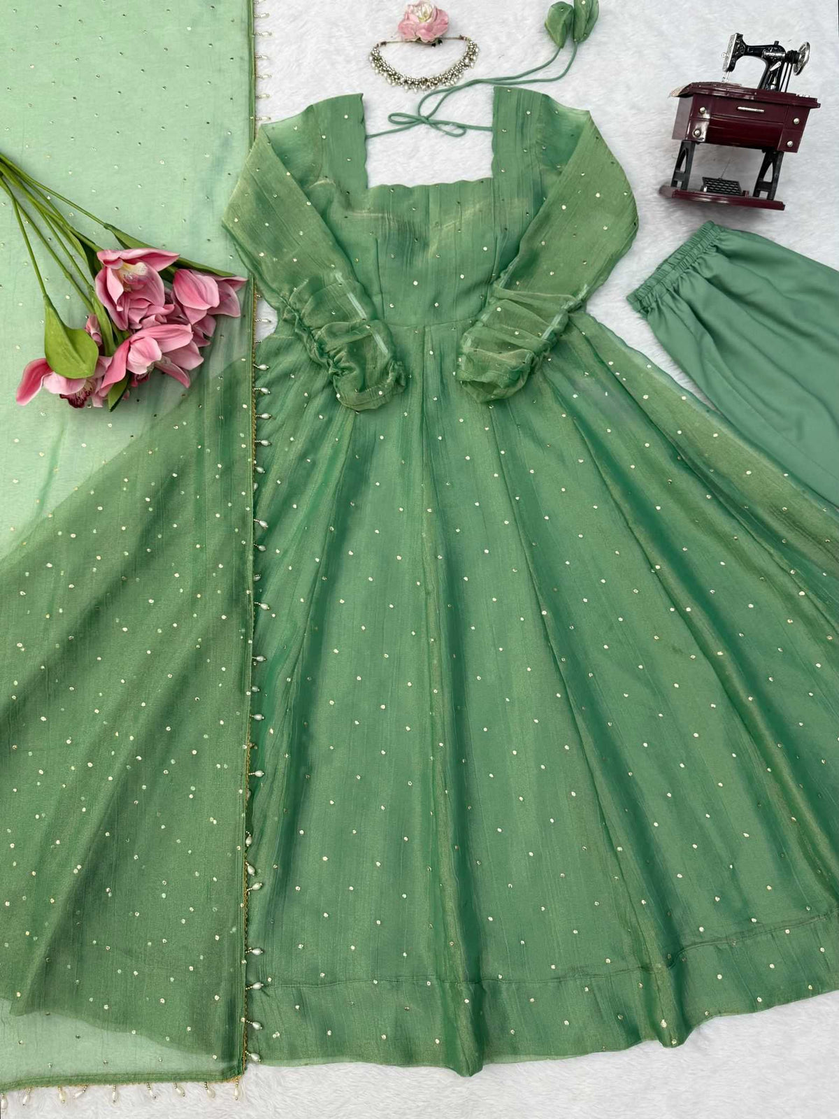 Silk Party Gown 1641