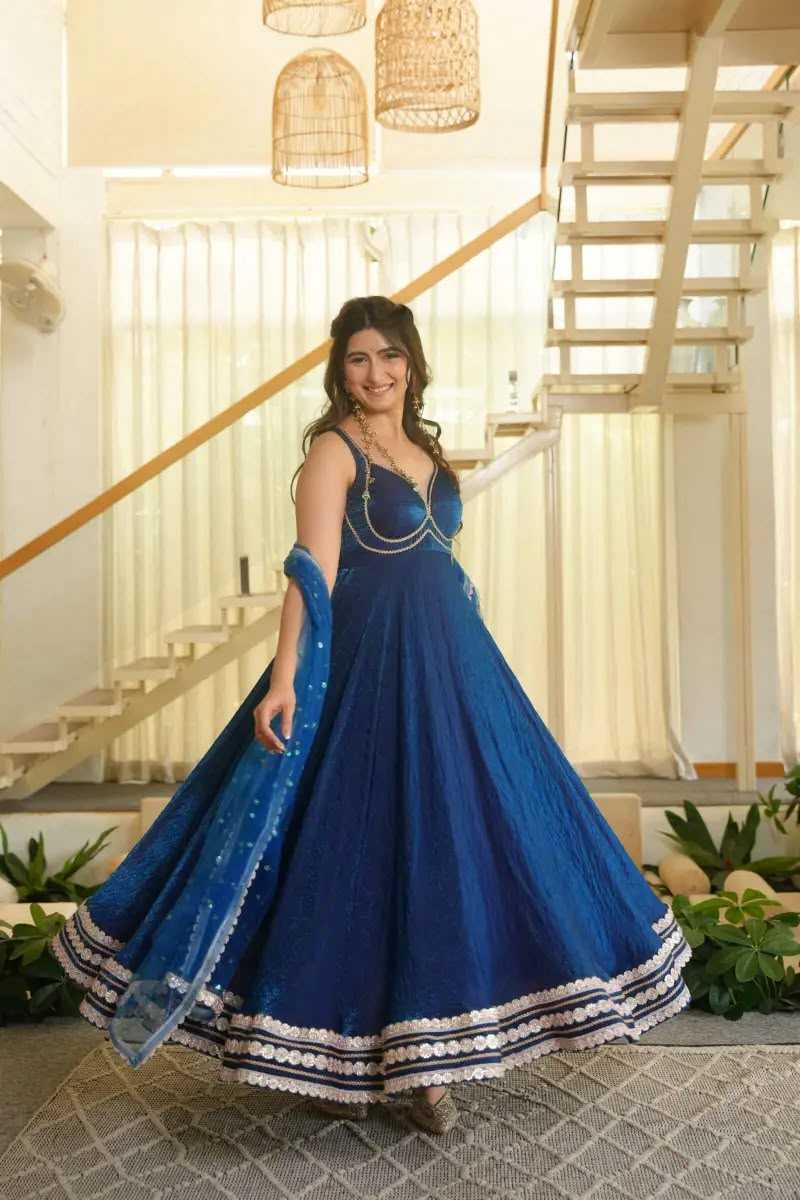Silk Embroidery Gown