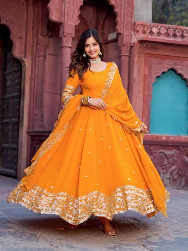 Faux Georgette Gown