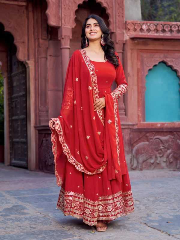 Faux Georgette Gown