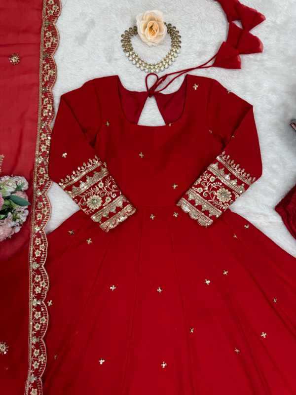Faux Georgette Gown