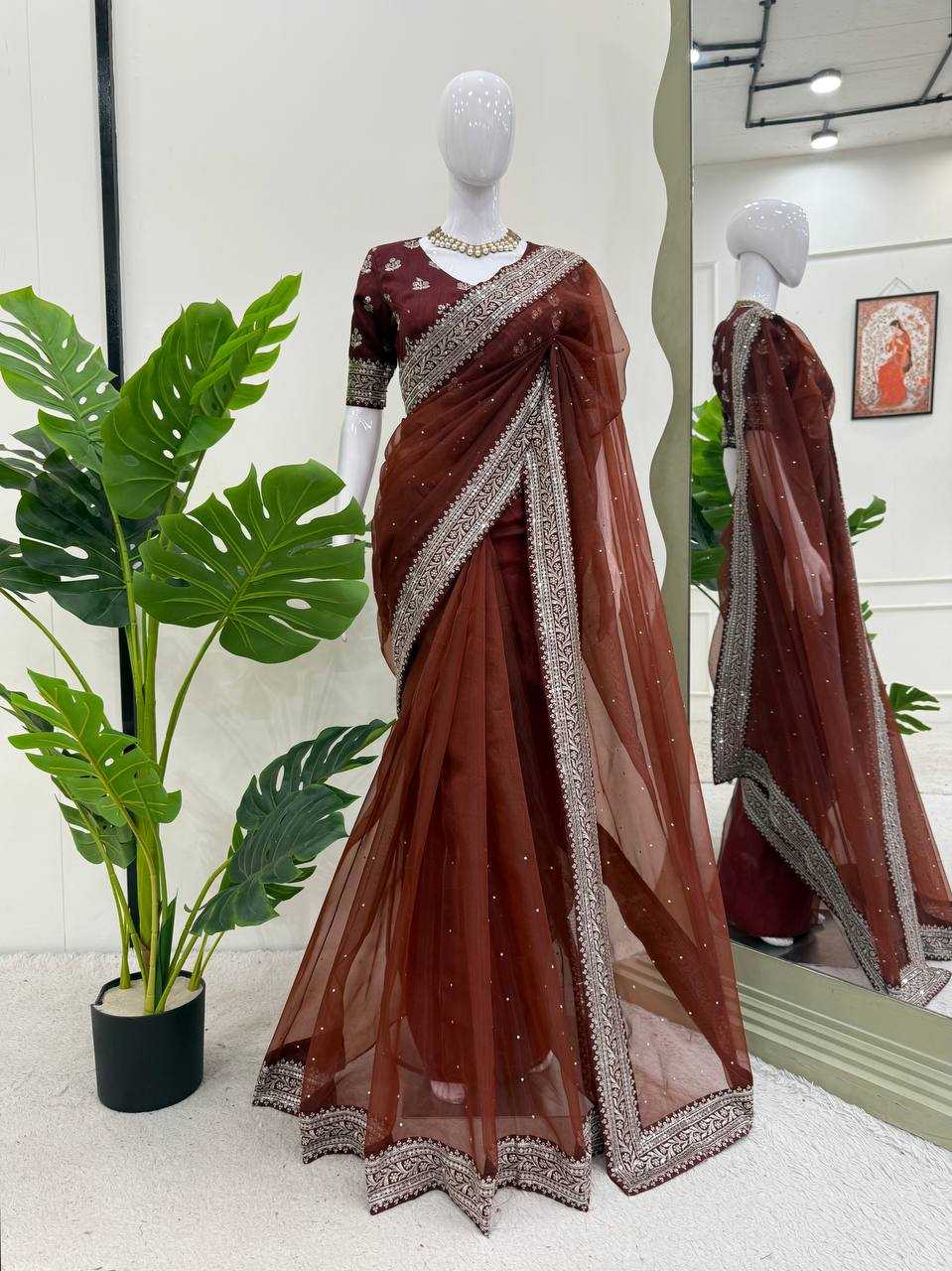 Organza Silk Designer Saree
