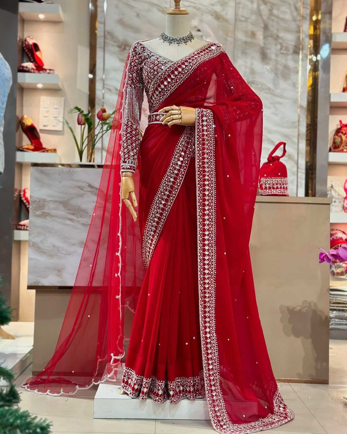 Tabby Silk Sequence Saree