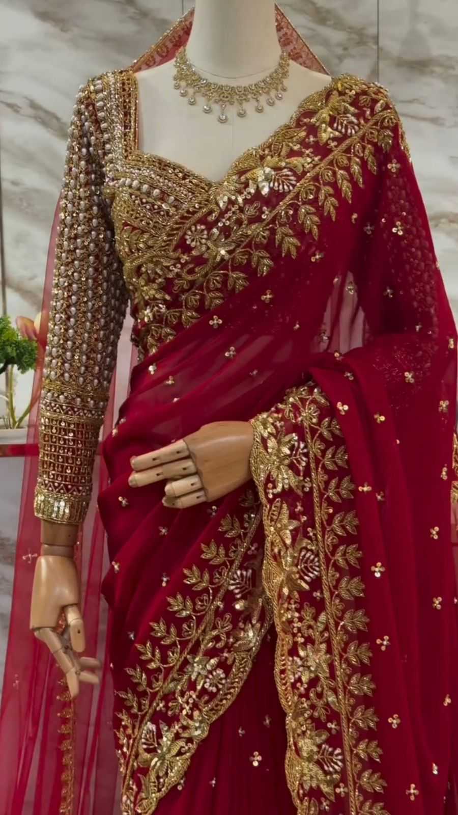 Faux Georgette Designer Saree 640