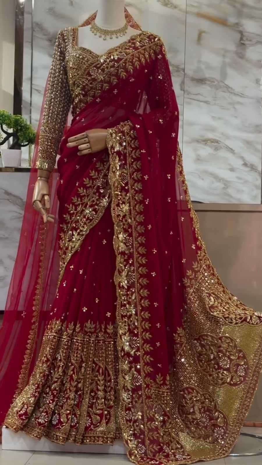 Faux Georgette Designer Saree 640