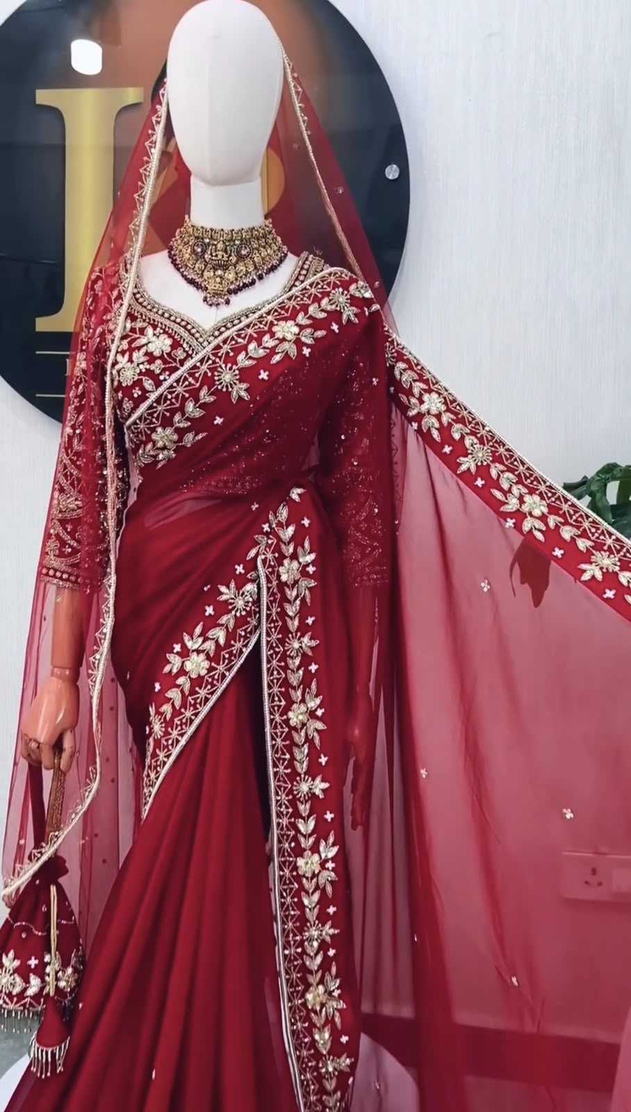 Faux Georgette Designer Saree 643