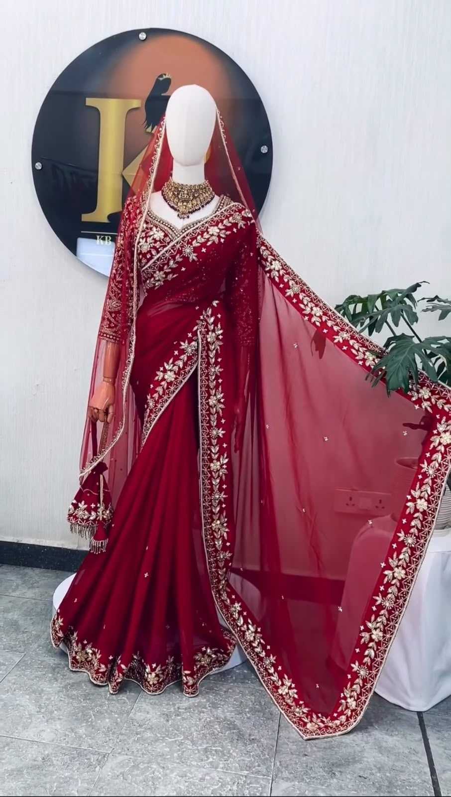 Faux Georgette Designer Saree 643