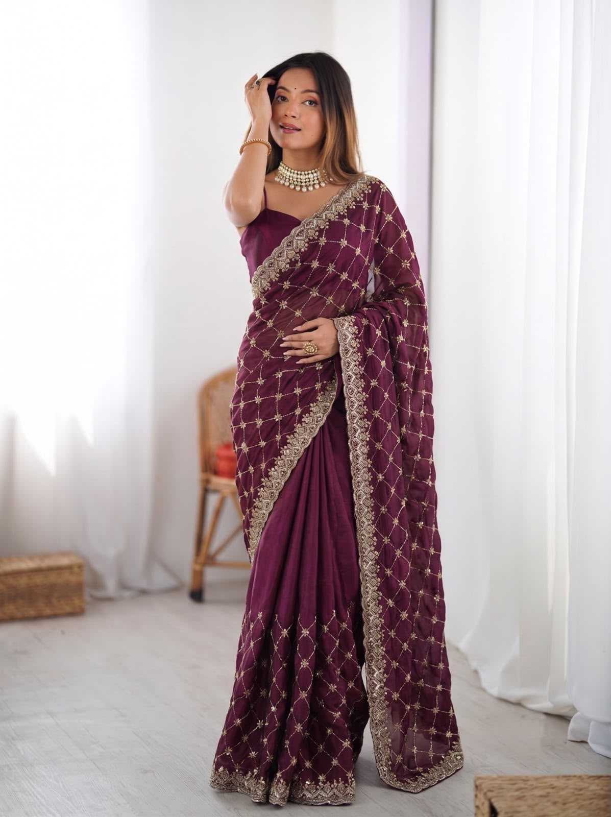 Silk Party Wear Saree 647