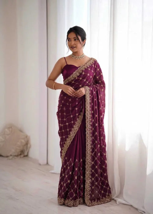 Silk Party Wear Saree 647