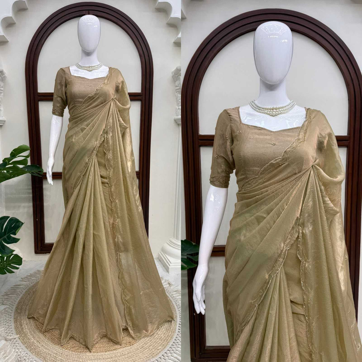 Silk Party Wear Saree in Sky