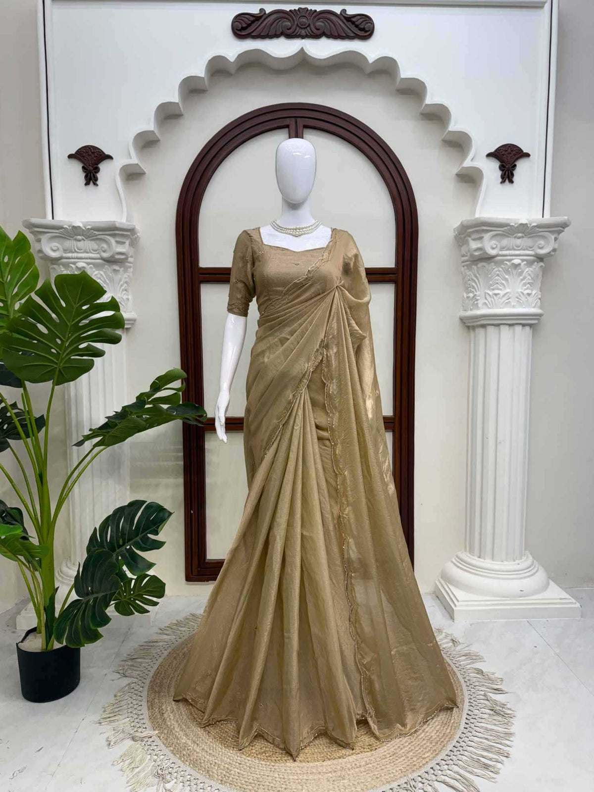 Silk Party Wear Saree in Sky