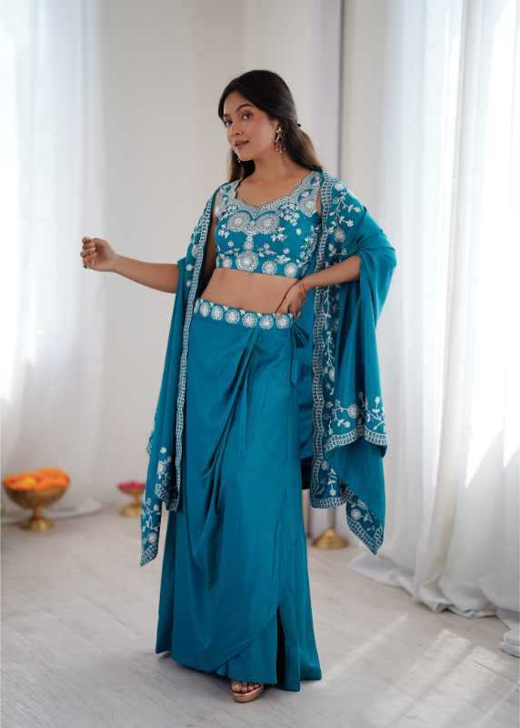 Crepe Indo Western Dress