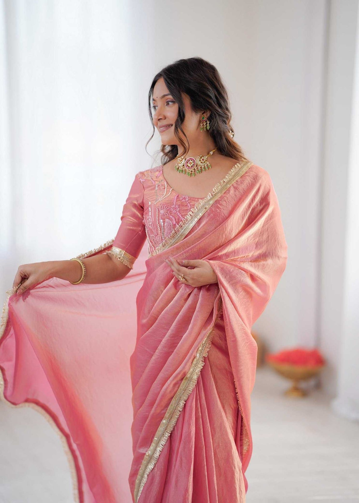 Heavy Silk Ready To Wear Saree
