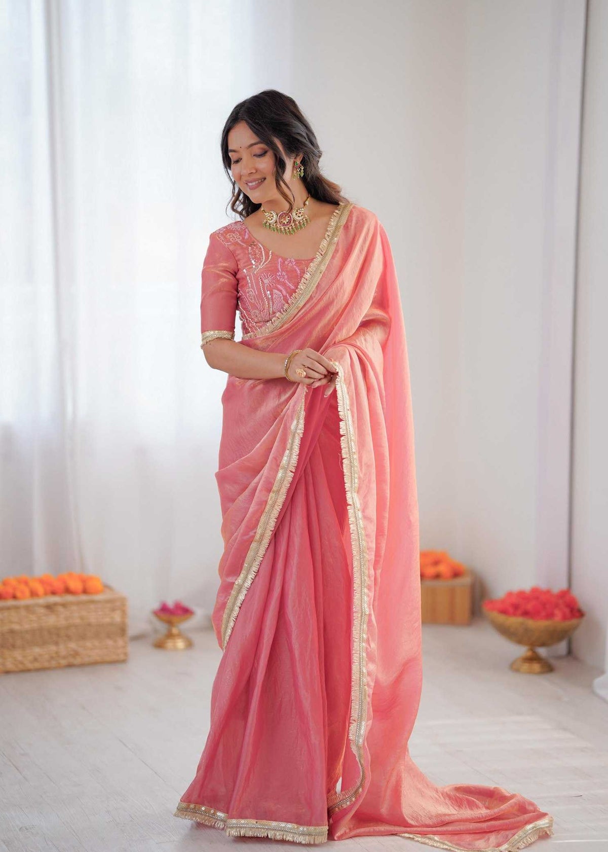 Heavy Silk Ready To Wear Saree