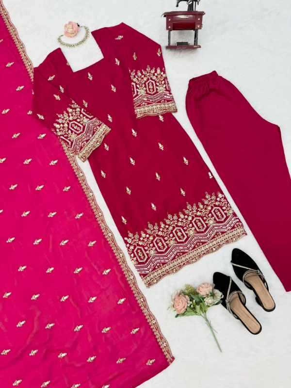 Faux Georgette Embroidery Suit 86