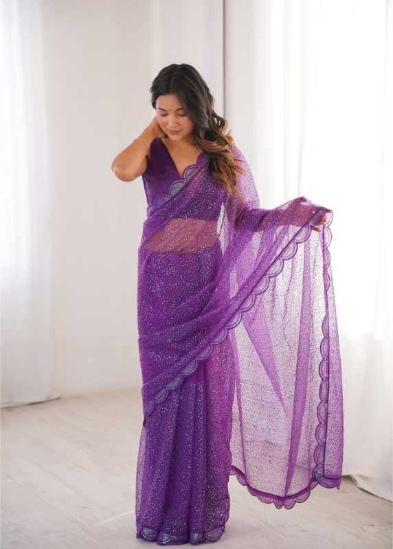 Soft Net Party Wear Saree