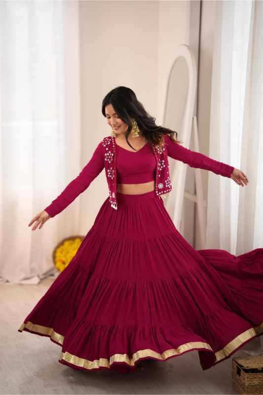 Heavy Rayon Embroidered Lehenga 94