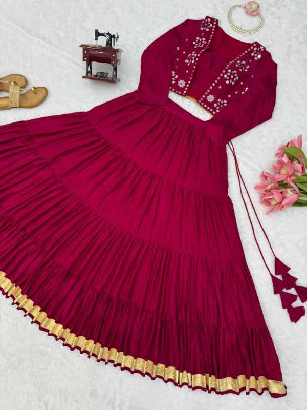 Heavy Rayon Embroidered Lehenga 94