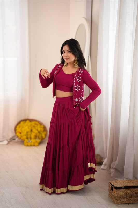 Heavy Rayon Embroidered Lehenga 94