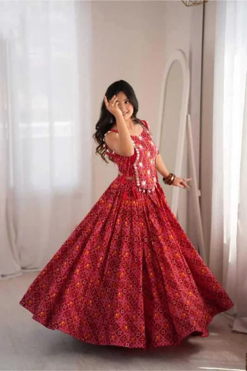Heavy Rayon Printed Lehenga