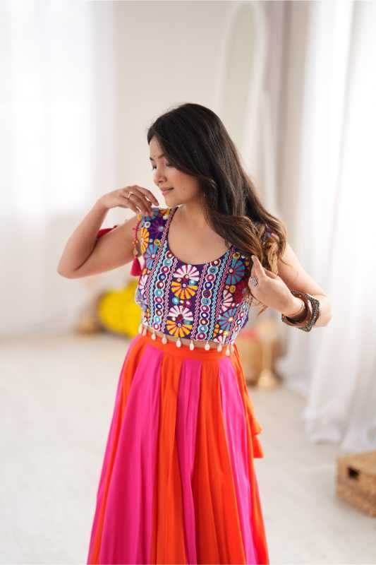 Heavy Rayon Embroidered Lehenga 98