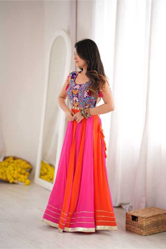 Heavy Rayon Embroidered Lehenga 98