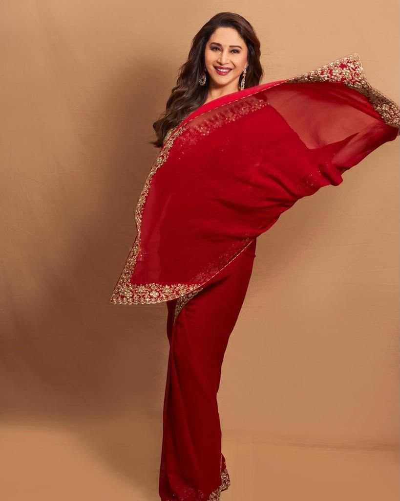 Georgette Embroidered Saree