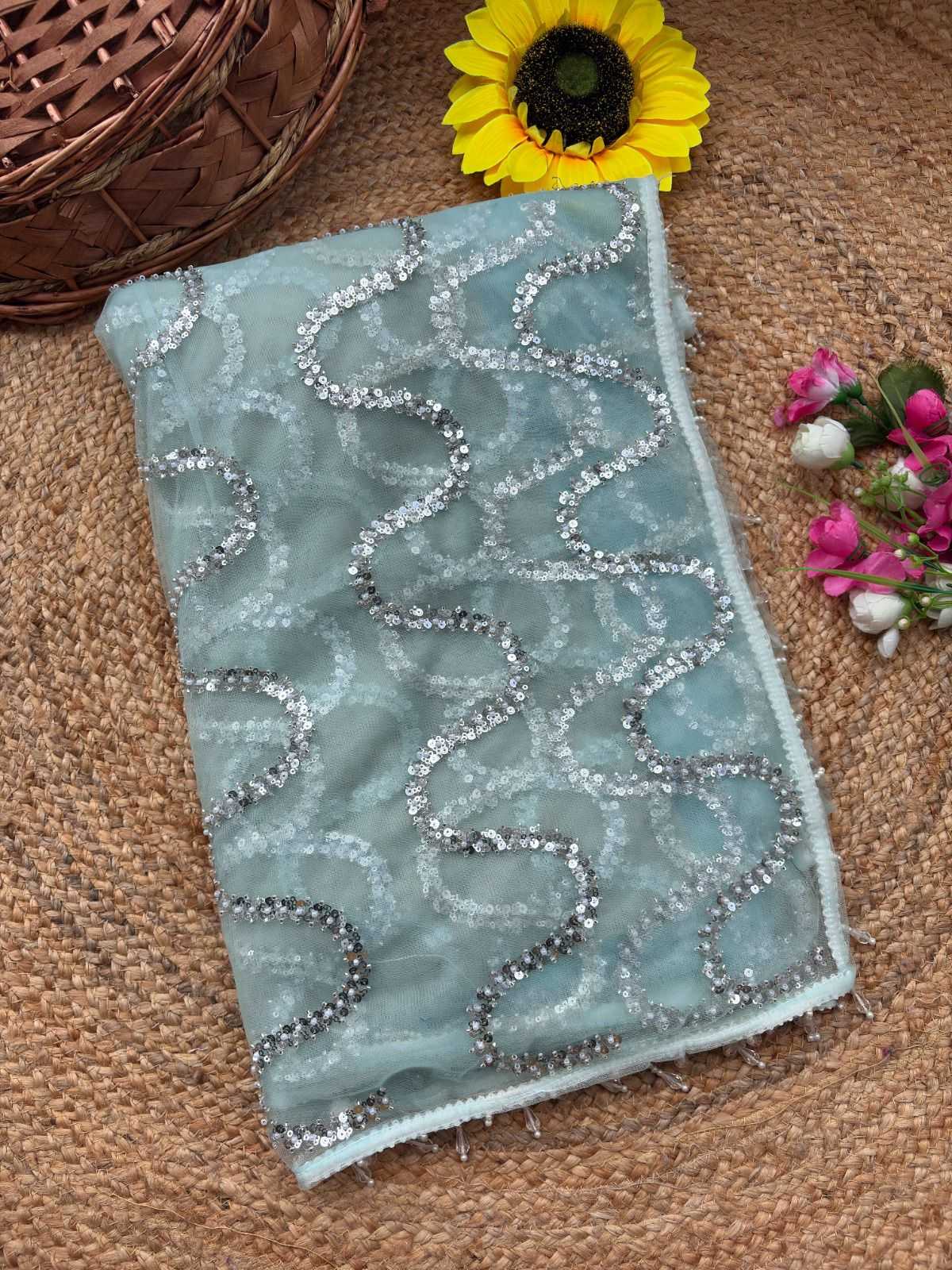 Butterfly Net Designer Saree