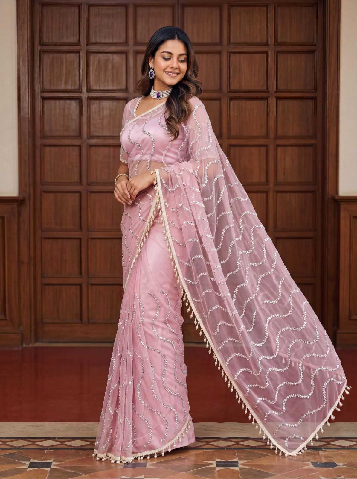 Butterfly Net Designer Saree