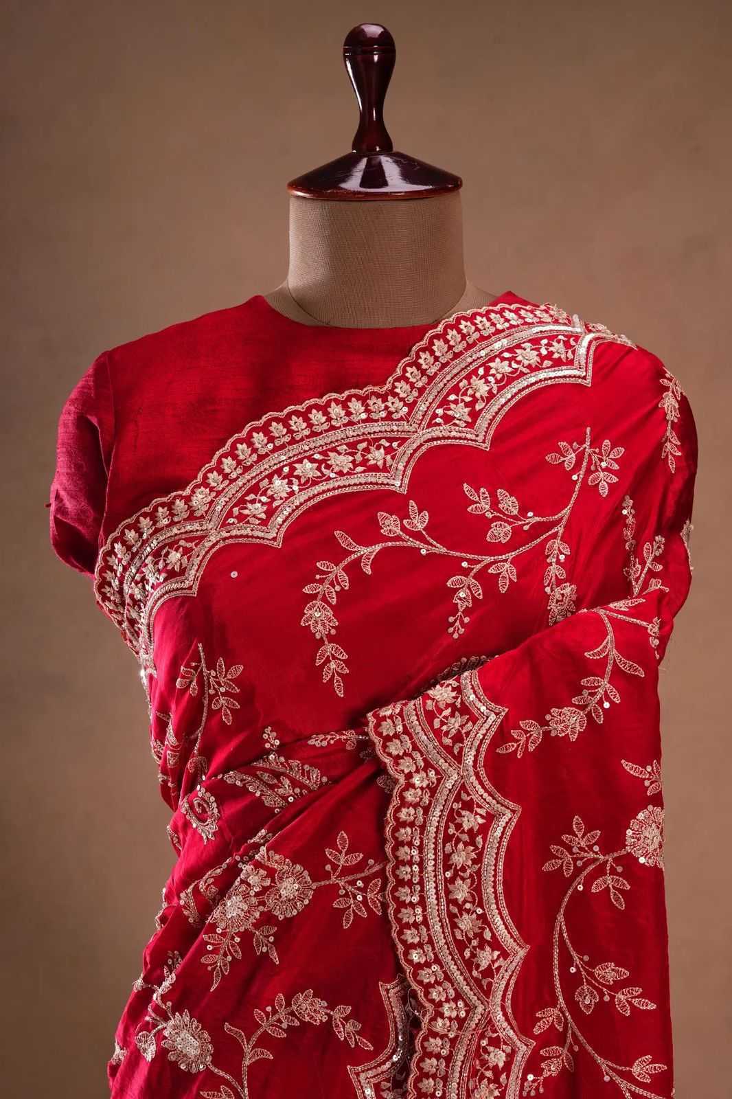 Soft Vichitra Designer Saree