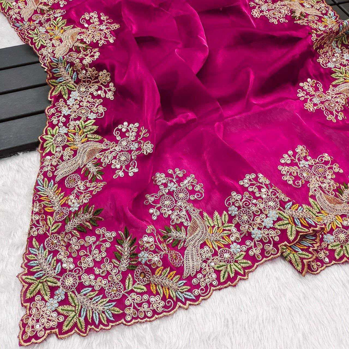 Satin Silk Soft Saree