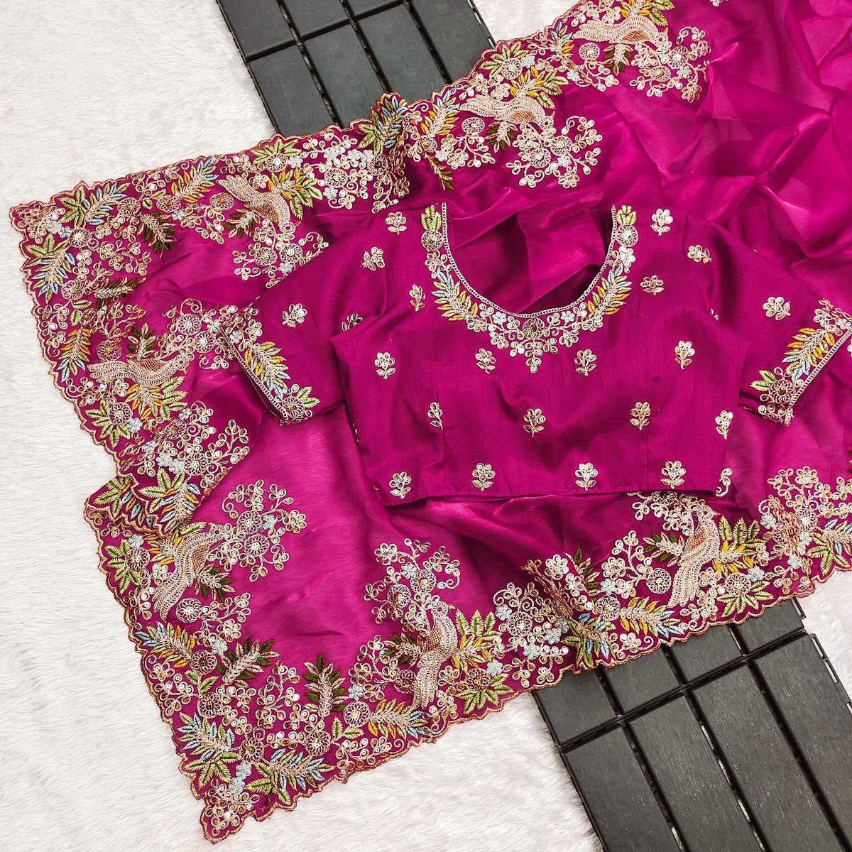Satin Silk Soft Saree