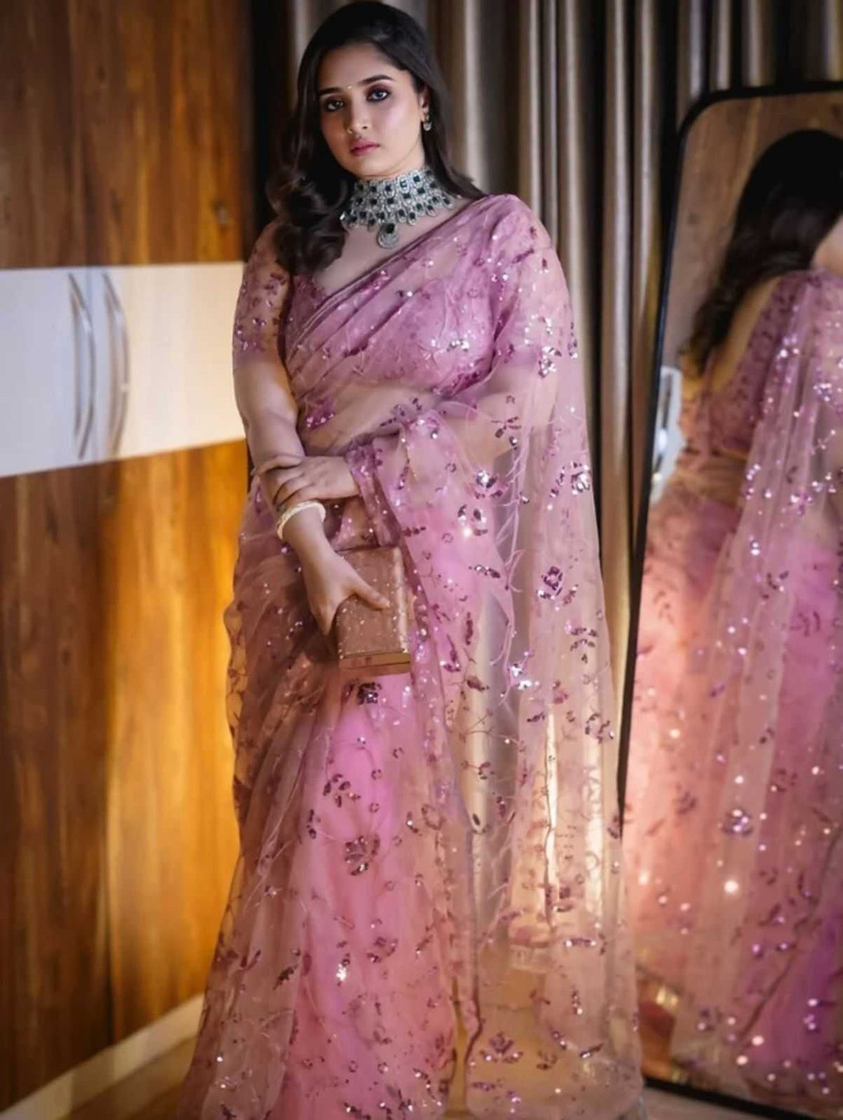 Priyanka Butterfly Net Designer Saree
