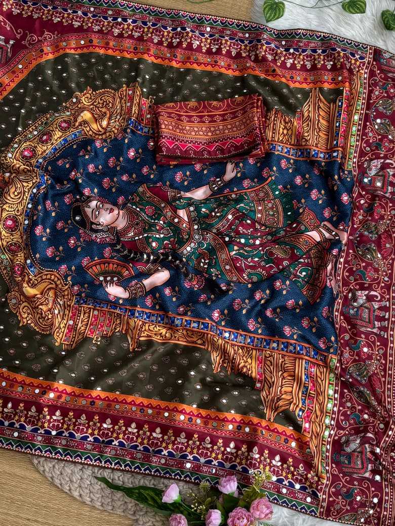 Japan Sartin Printed Saree