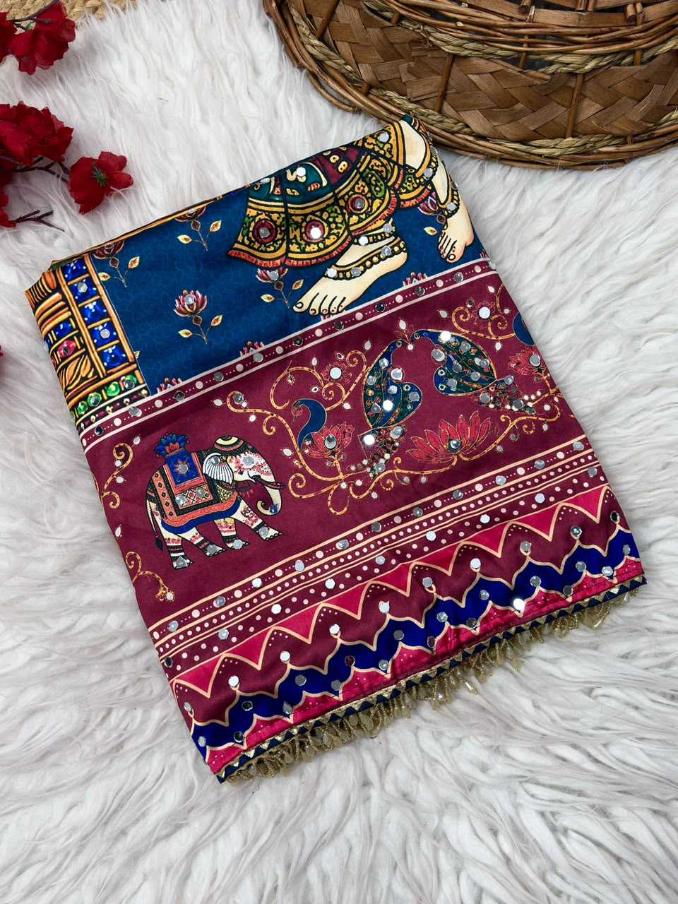 Rasmika Satin Silk Soft Saree