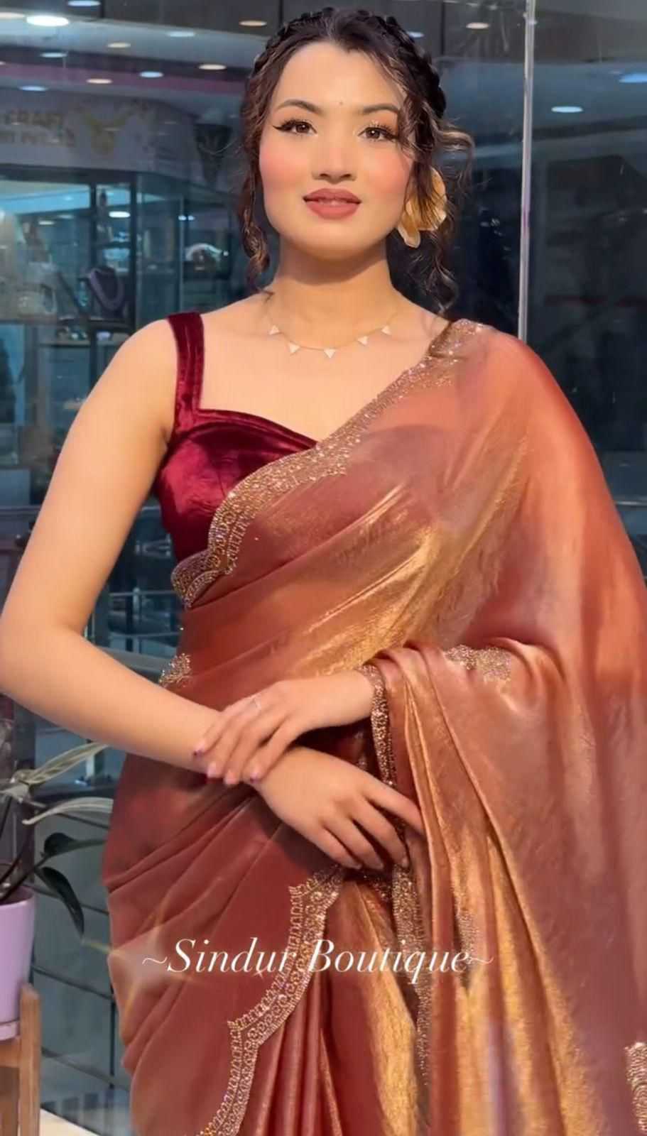 Satin Silk Designer Saree