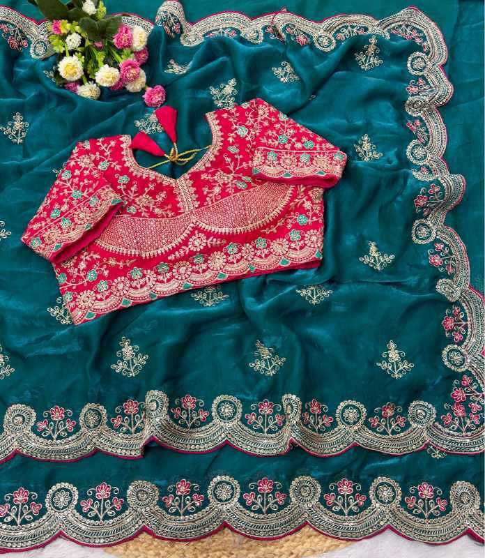 Satin Silk Sequence Saree