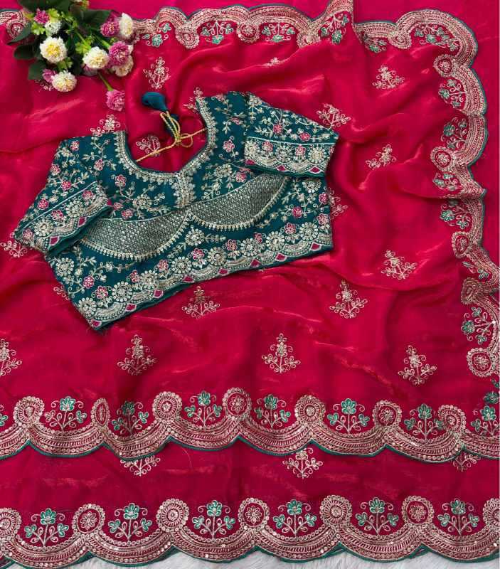 Satin Silk Sequence Saree