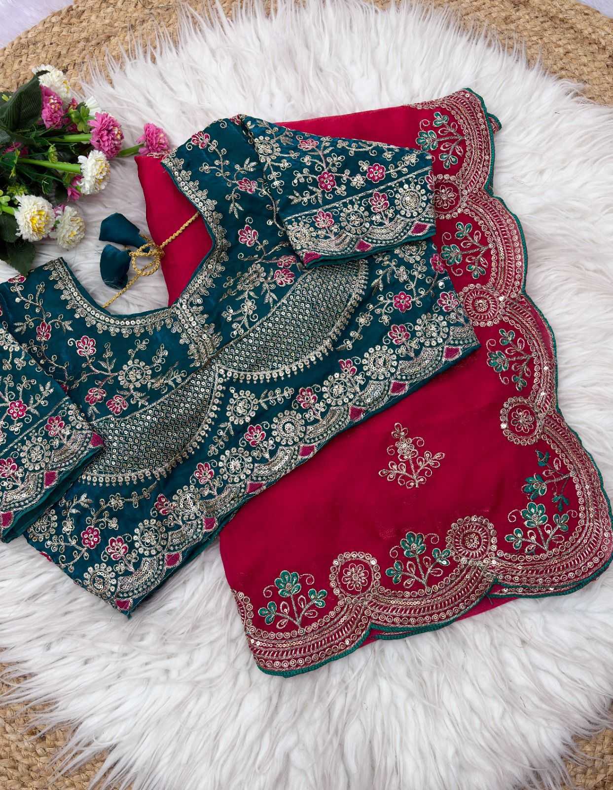 Satin Silk Sequence Saree