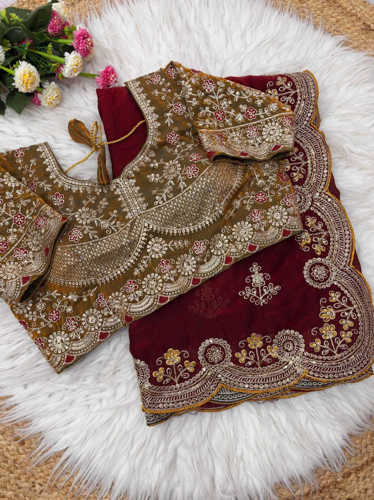 Satin Silk Sequence Saree