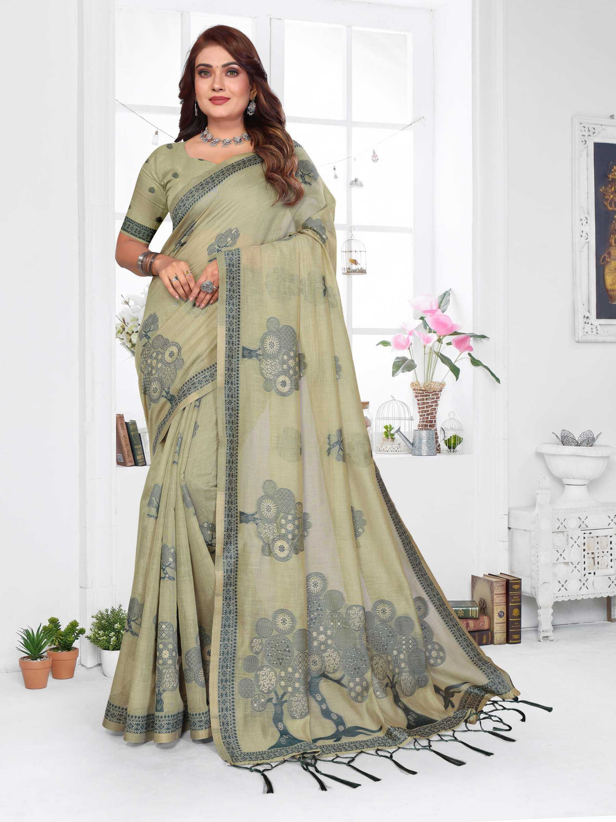 Ashiwini Cotton Fancy Saree